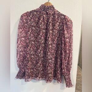 Shoshanna 100% Silk Floral Blouse - Size L